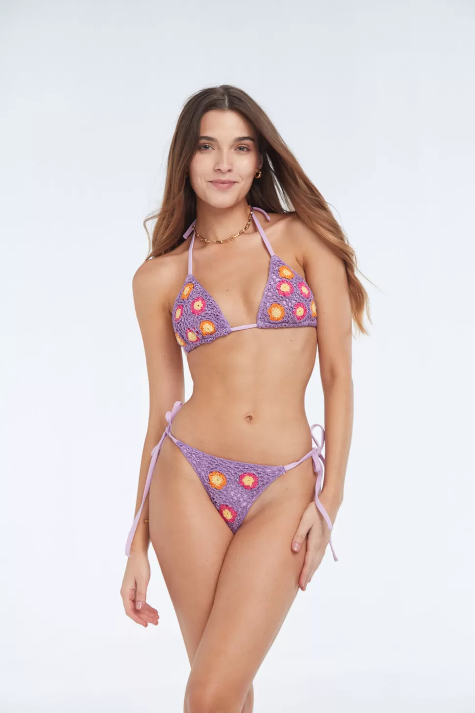 Juicy Couture Swim Tops^ Flowers Crochet Top