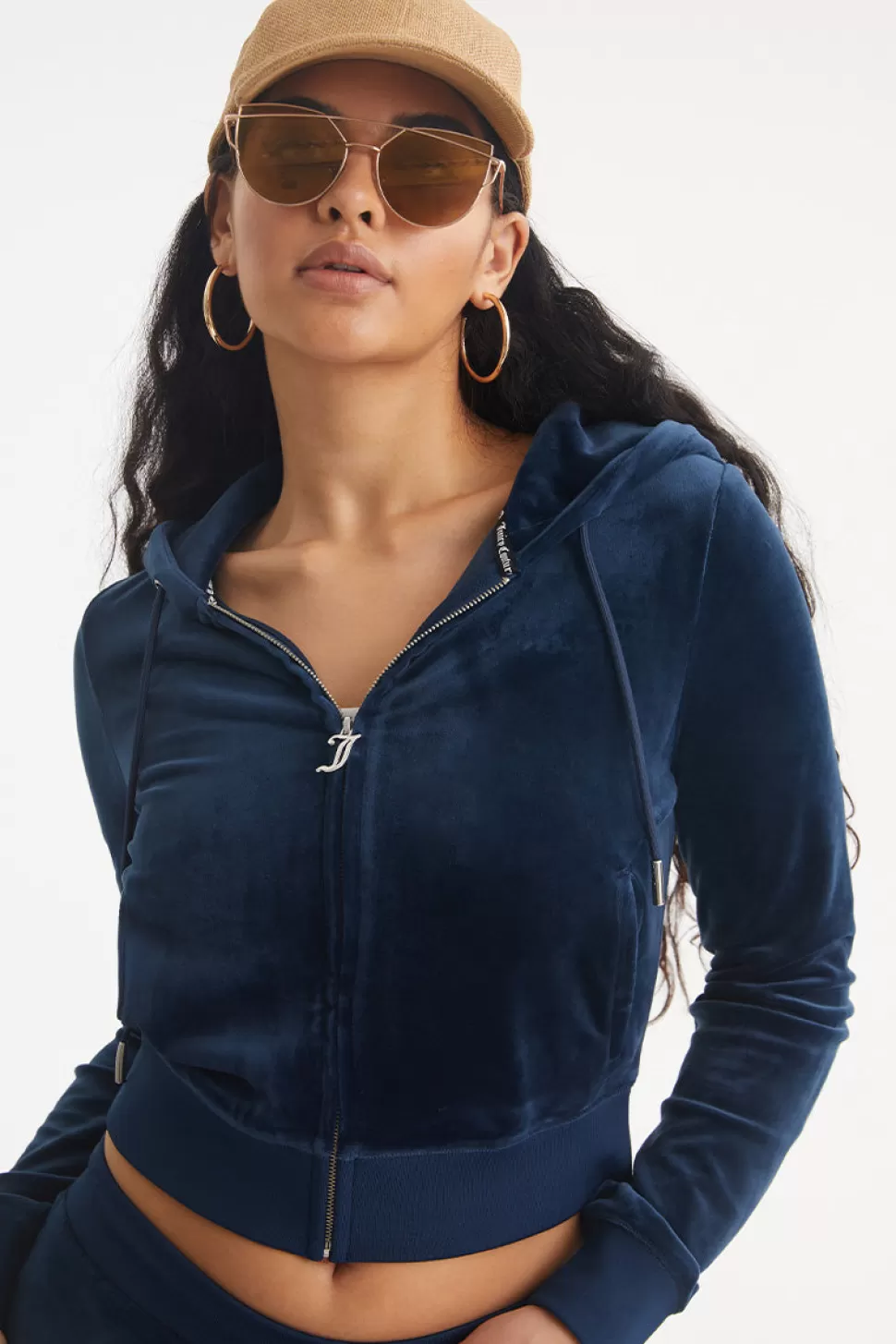 Juicy Couture Bling Sets | Track Tops^Aquarius Big Bling Velour Hoodie