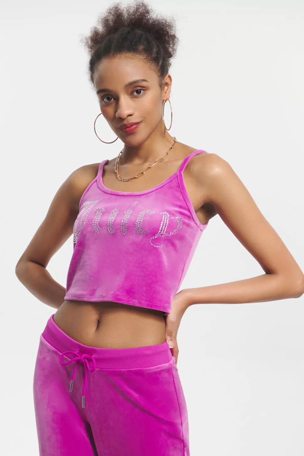 Juicy Couture Bling Sets^Big Bling Velour Tank Top