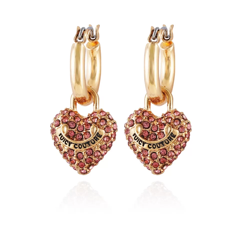 Juicy Couture Earrings^Bling Heart Hoop Earrings