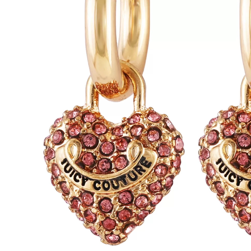 Juicy Couture Earrings^Bling Heart Hoop Earrings