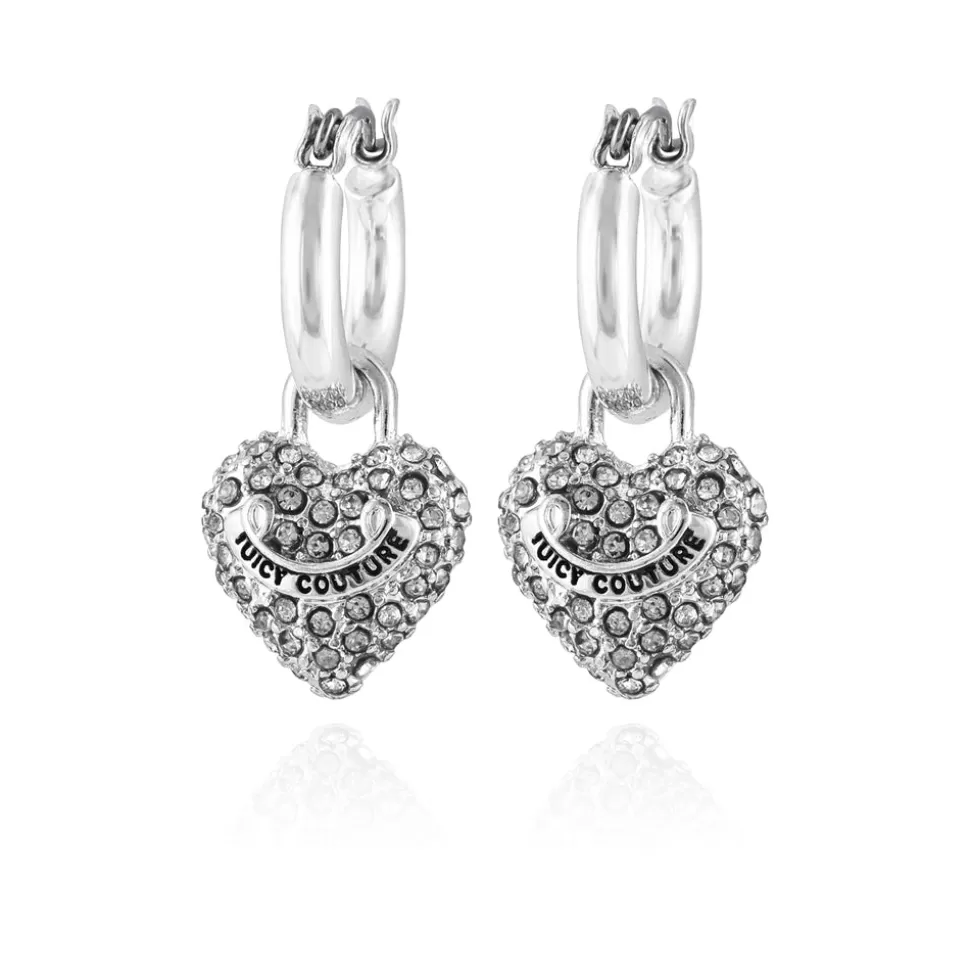 Juicy Couture Earrings^Bling Heart Hoop Earrings