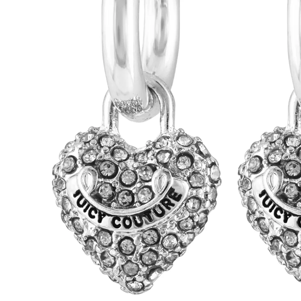 Juicy Couture Earrings^Bling Heart Hoop Earrings