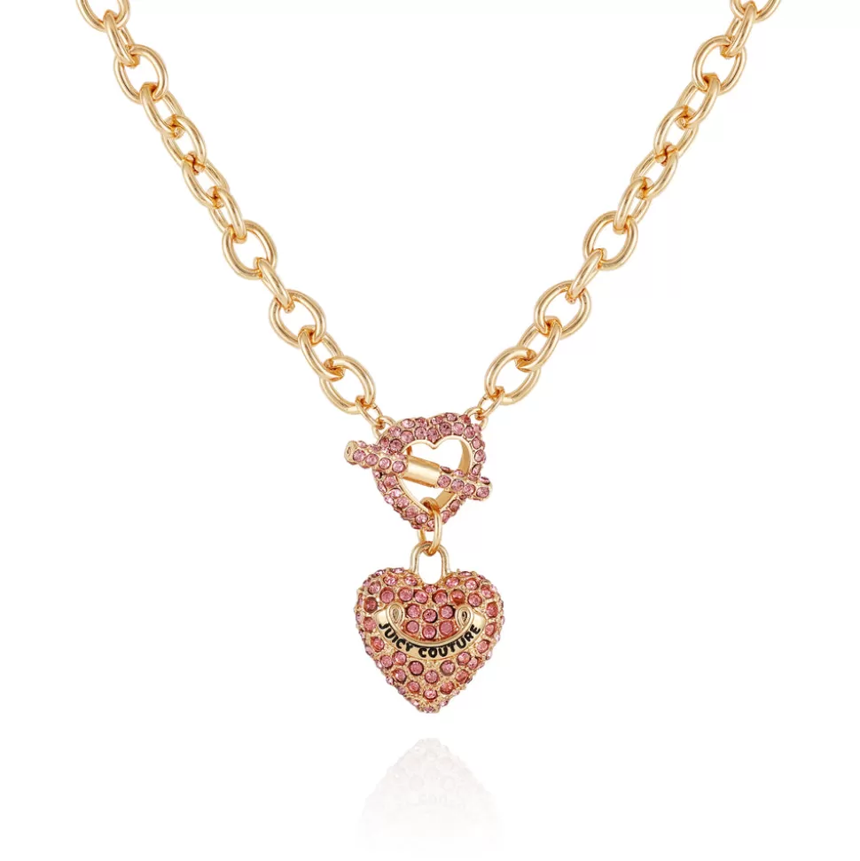 Juicy Couture Necklaces^Bling Heart Pendant Charm Necklace