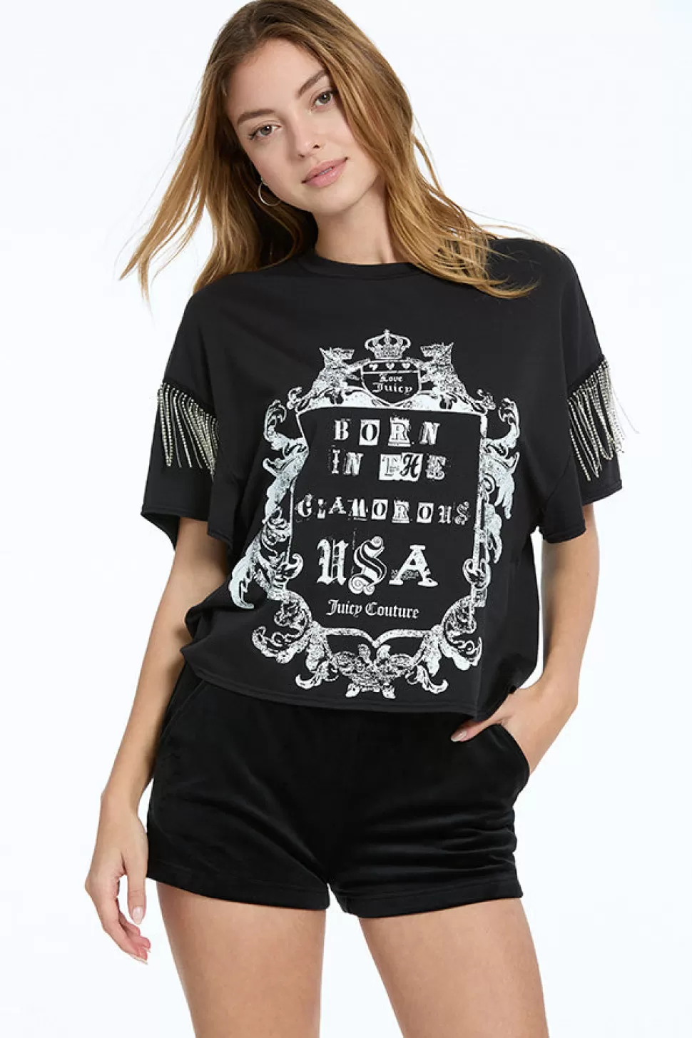 Juicy Couture Tees & Tops^Born In The Glamorous USA Tee