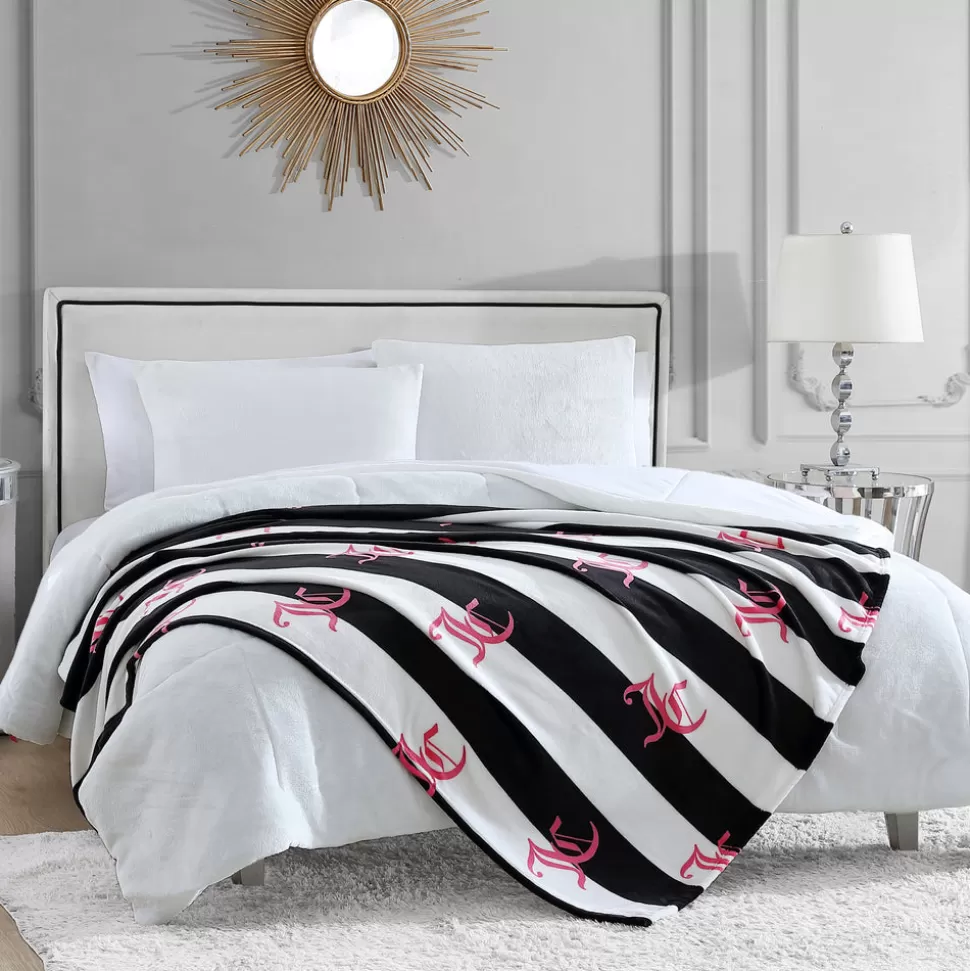 Juicy Couture Throw Blankets^Cabana Striped Plush Blanket