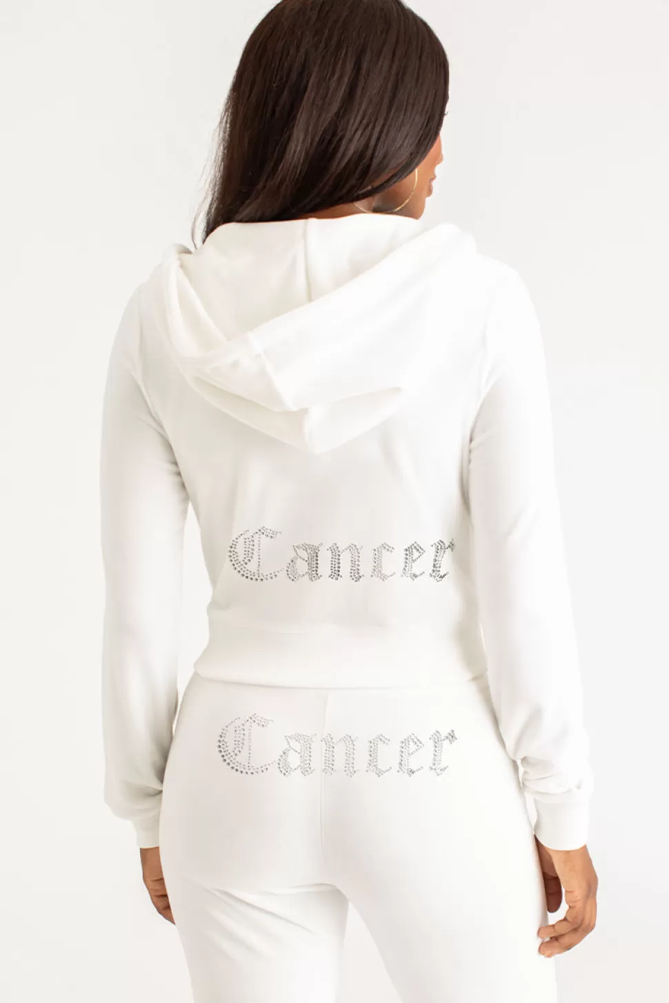 Juicy Couture Bling Sets | Track Tops^Cancer Big Bling Velour Hoodie