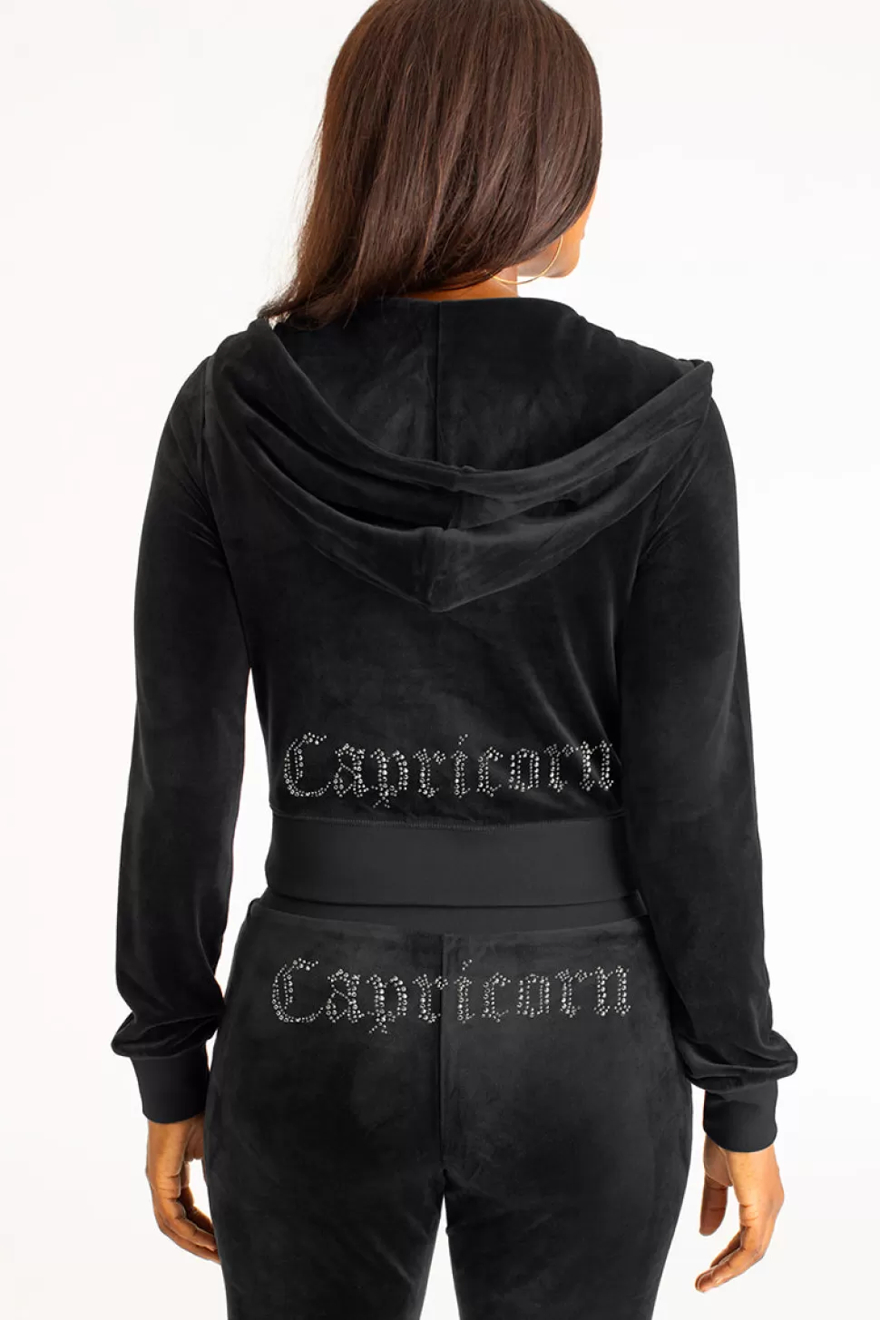 Juicy Couture Capricorn^Capricorn Big Bling Velour Hoodie