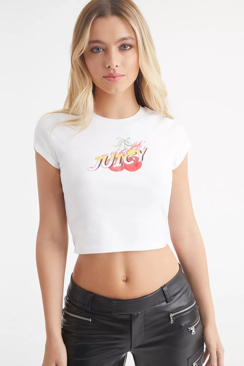 Juicy Couture Tees & Tops^Cherry Flames Baby Tee