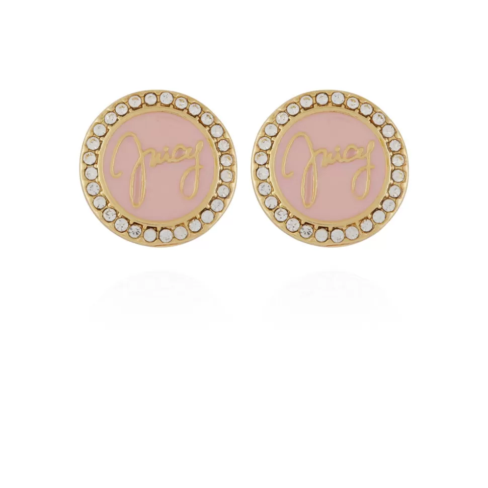 Juicy Couture Earrings^Circle Rhinestone Stud Earrings