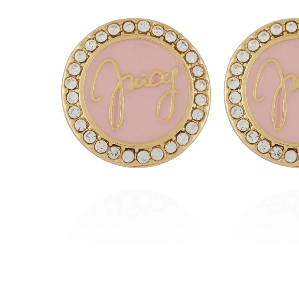 Juicy Couture Earrings^Circle Rhinestone Stud Earrings