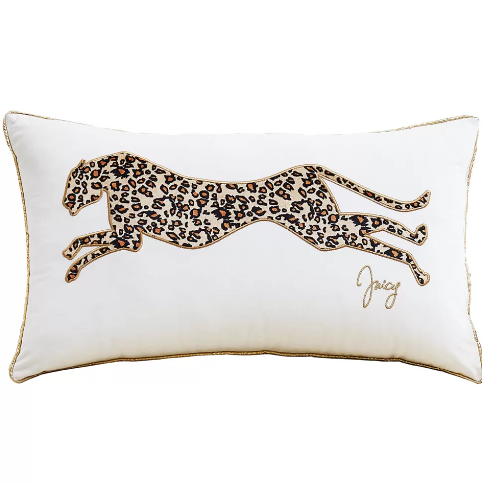 Juicy Couture Throw Pillows^Embroidered Leopard Pillow