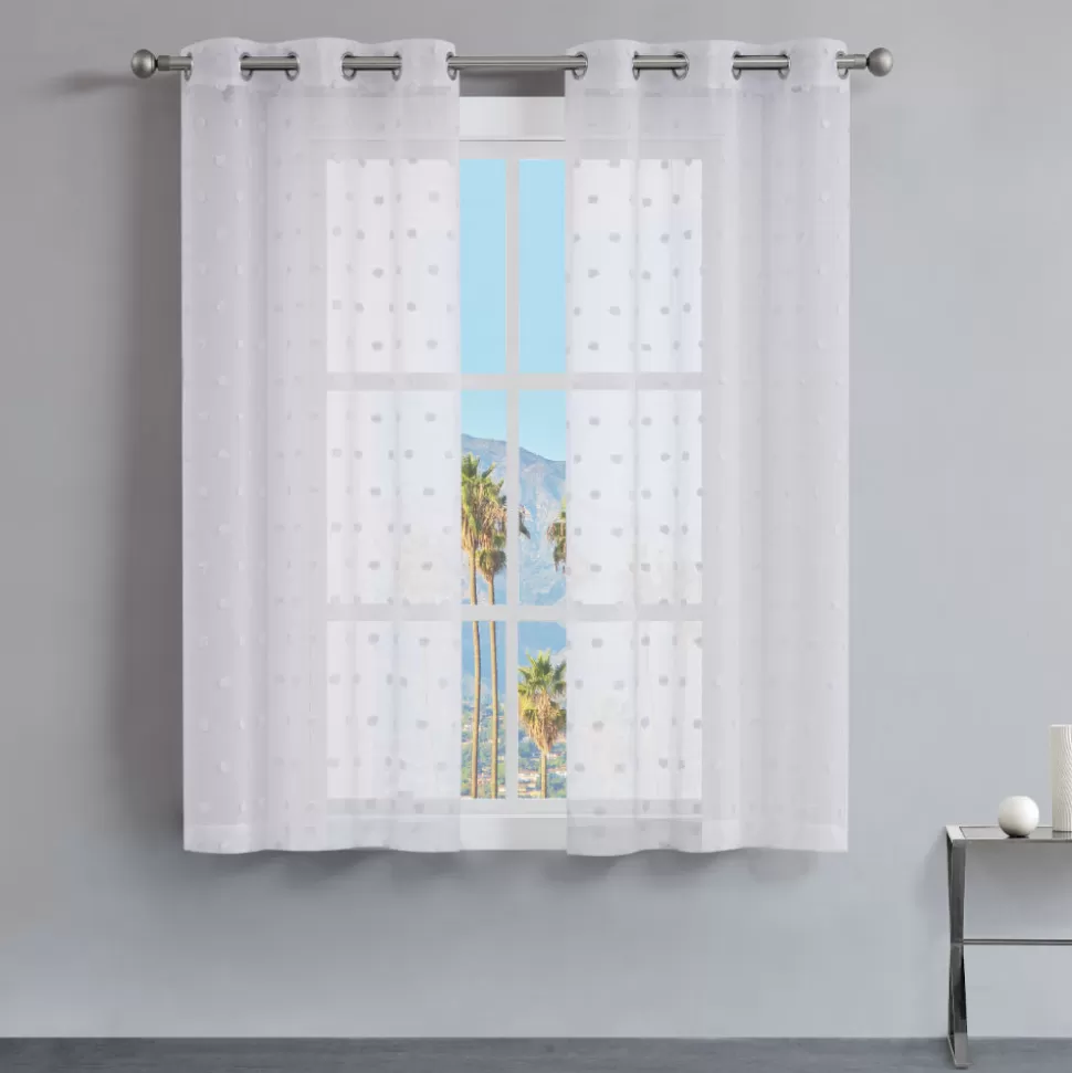 Juicy Couture Curtains^Evelyn Polka Dot Sheer Curtains