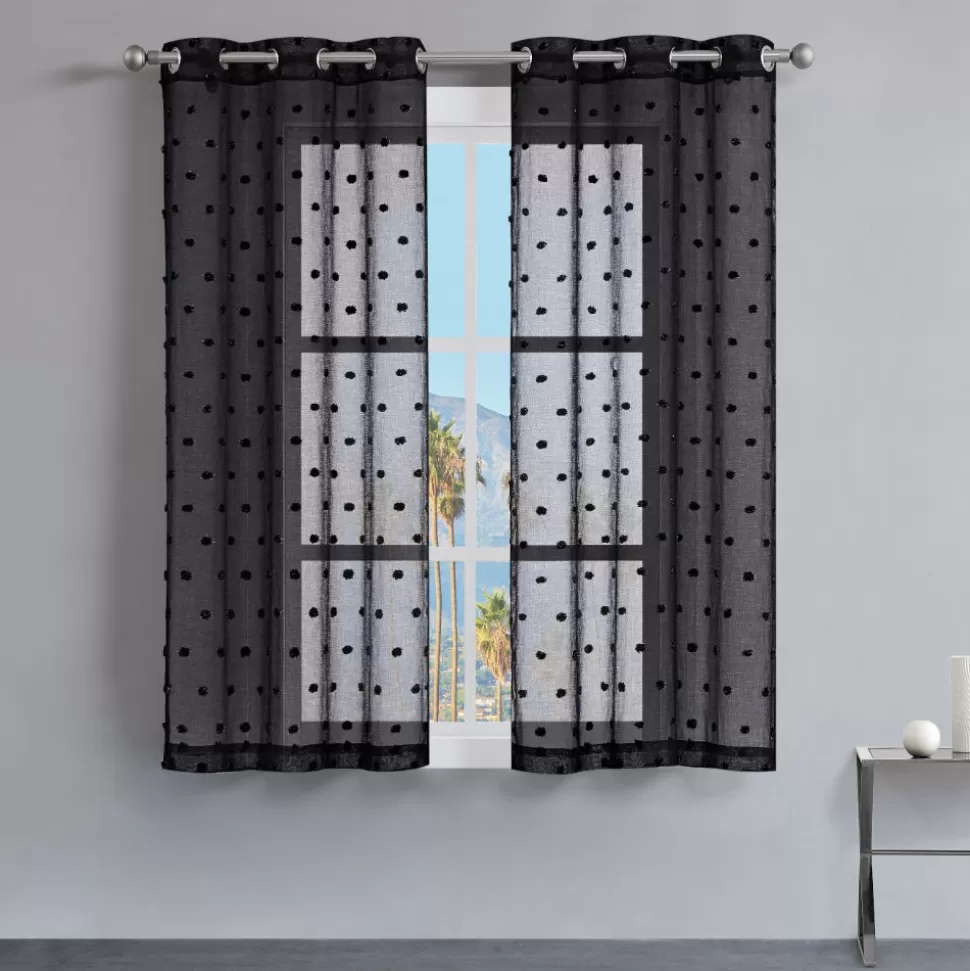 Juicy Couture Curtains^Evelyn Polka Dot Sheer Curtains