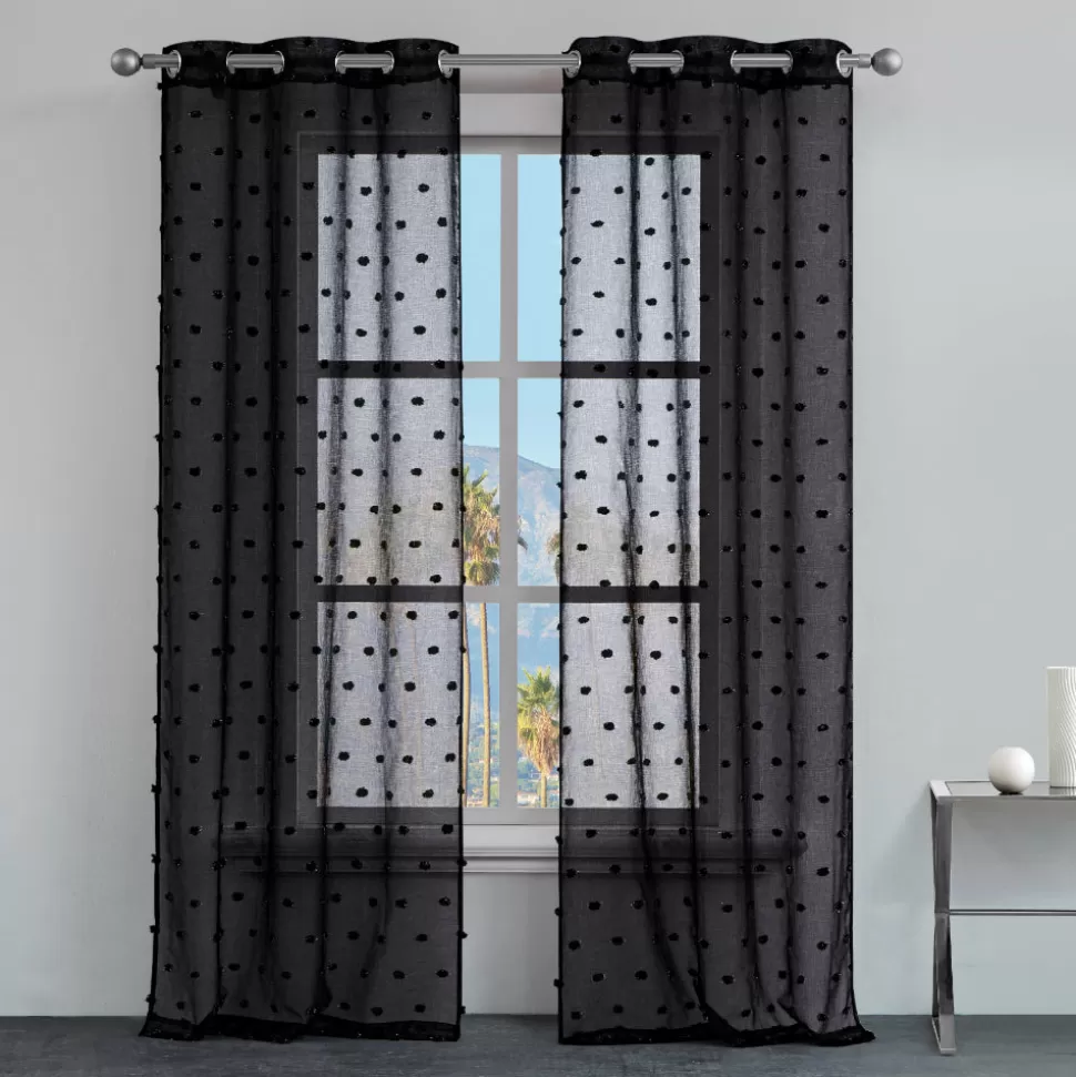 Juicy Couture Curtains^Evelyn Polka Dot Sheer Curtains