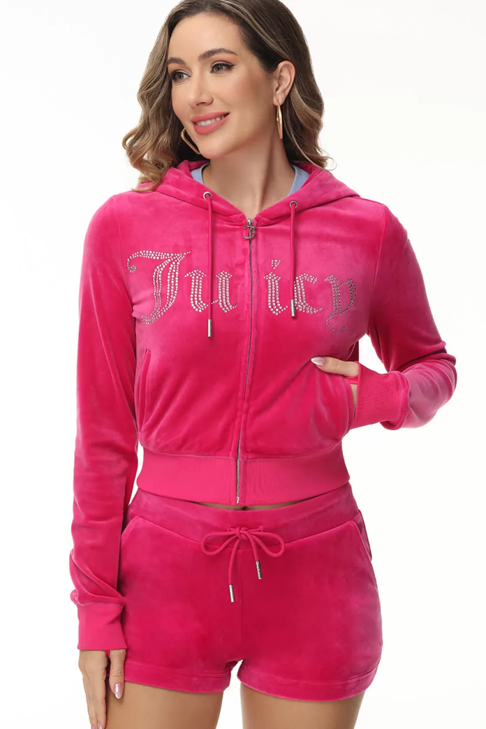 Juicy Couture Bling Sets | Track Tops^Front Bling Hoodie