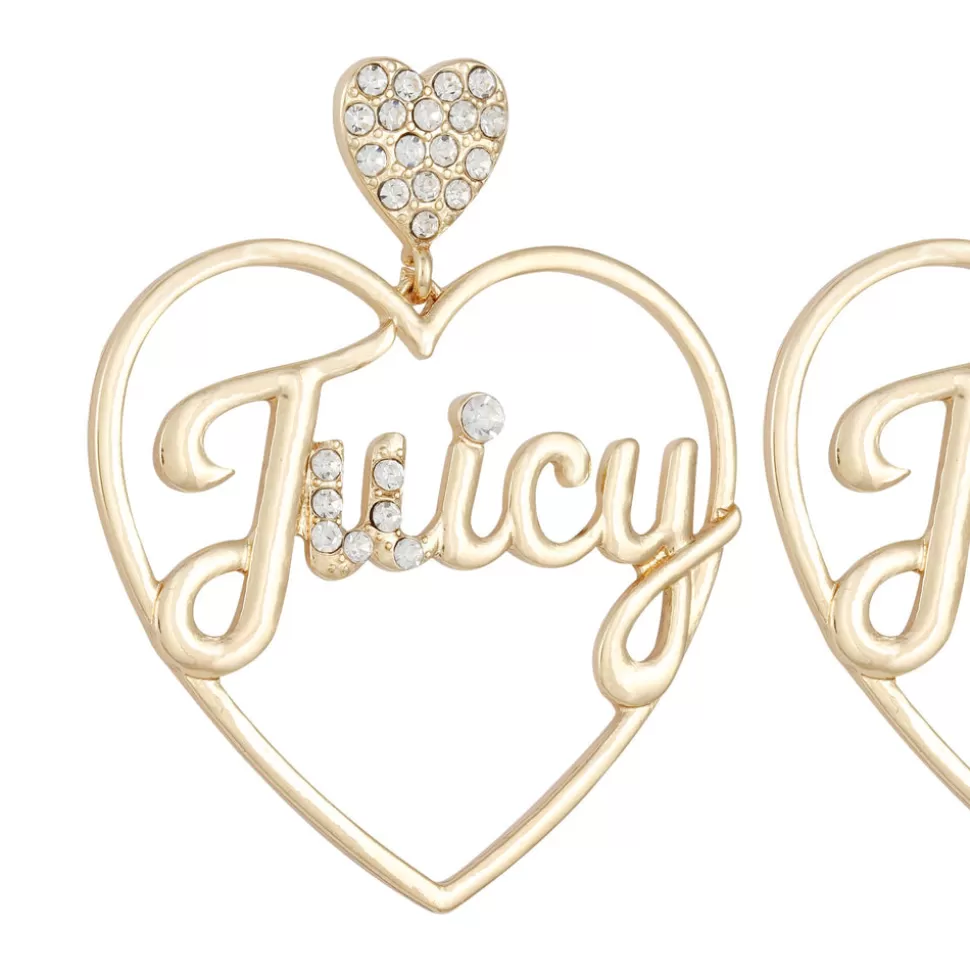 Juicy Couture Earrings^Heart Logo Hoop Earrings