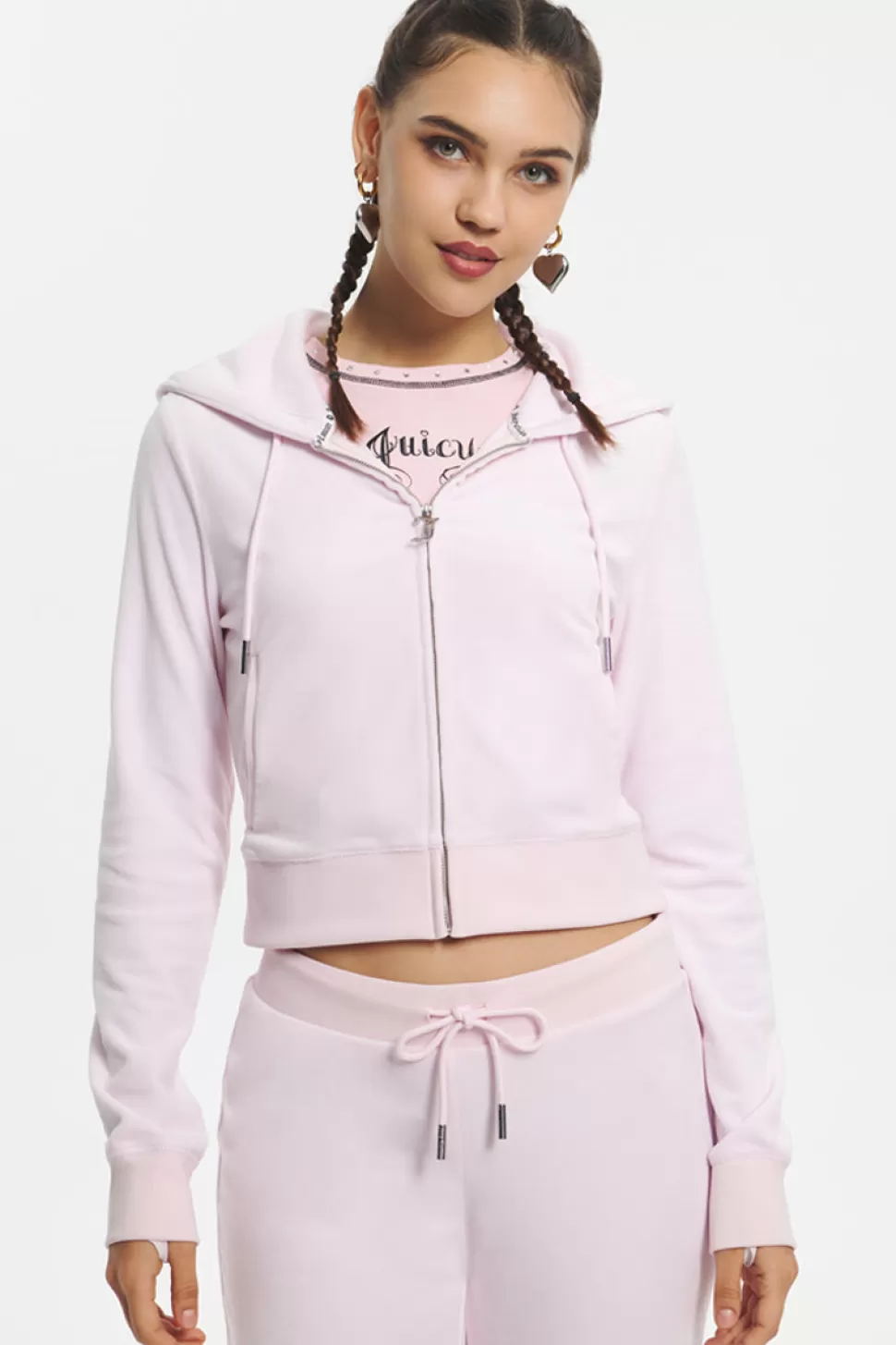 Juicy Couture Track Tops | Track Tops^Mixed Jewels Velour Hoodie