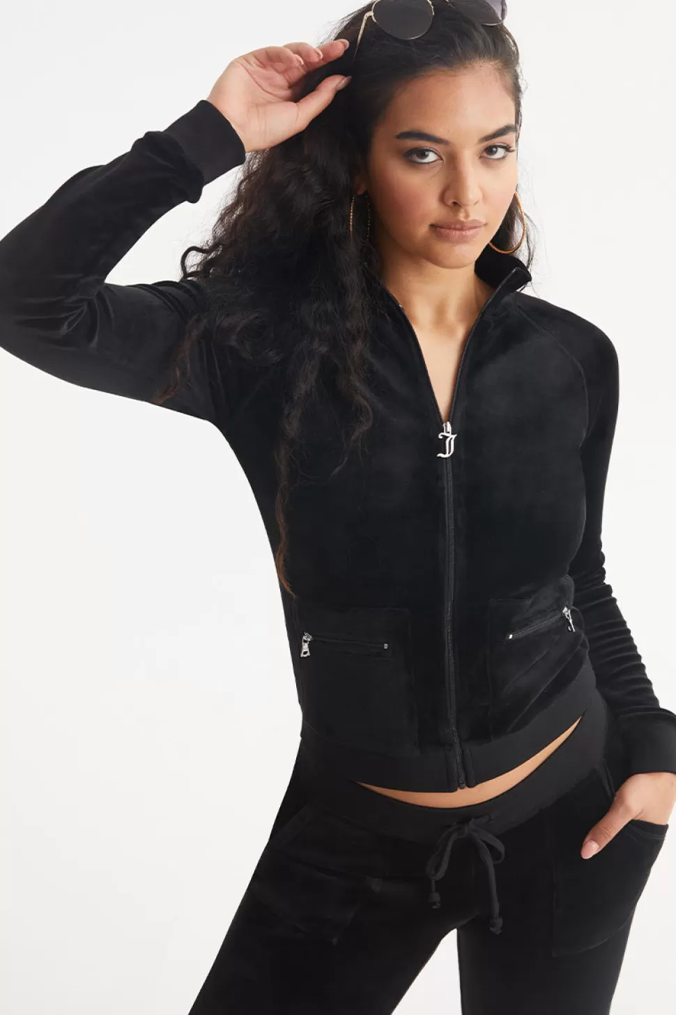 Juicy Couture Track Tops | Track Tops^Mockneck Velour Cargo Track Jacket