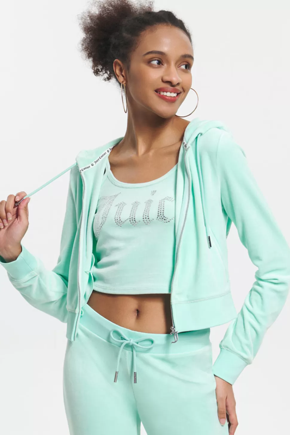 Juicy Couture Bling Sets | Track Tops^OG Big Bling Velour Hoodie