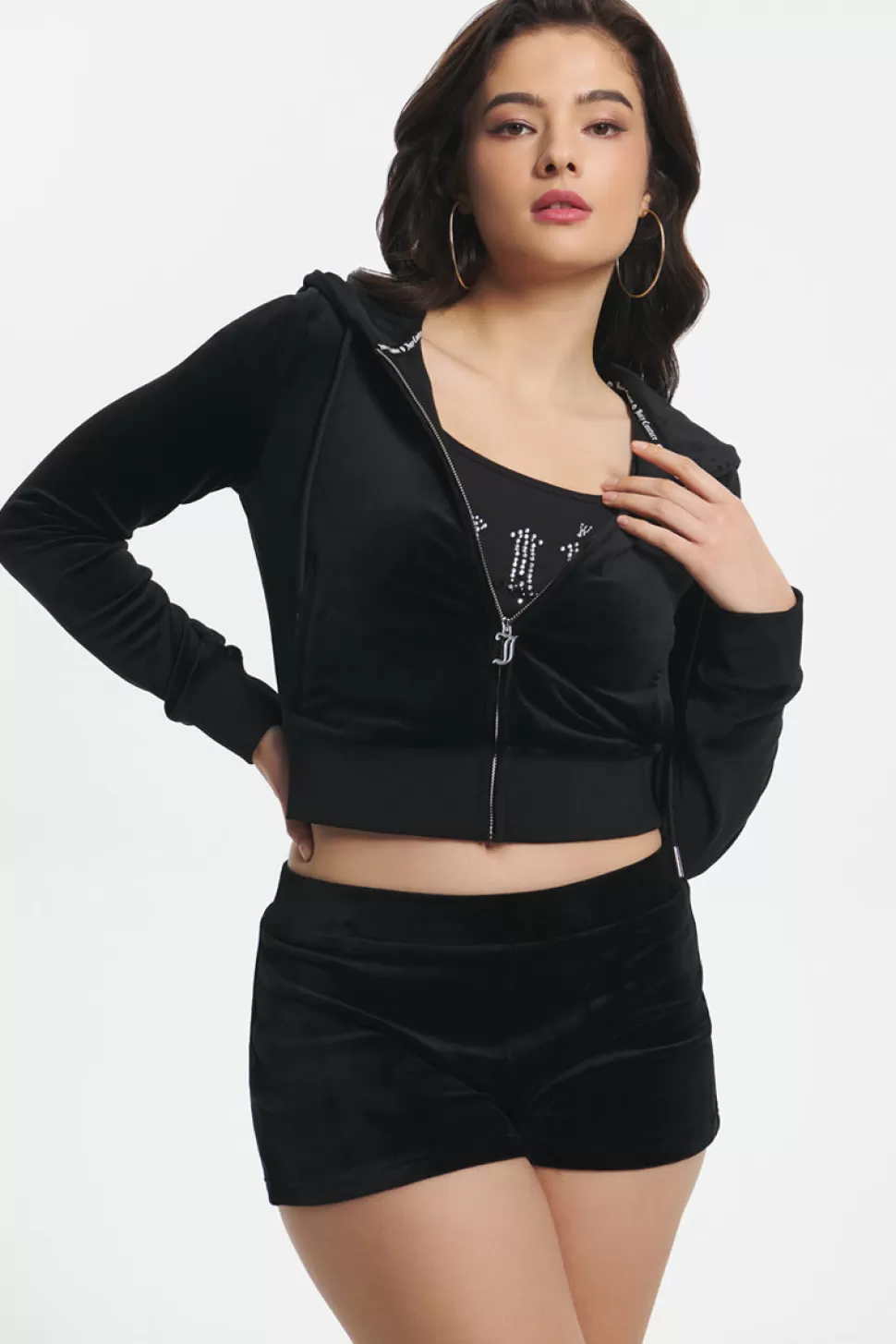 Juicy Couture Bling Sets | Track Tops^Ombre Big Bling Velour Hoodie