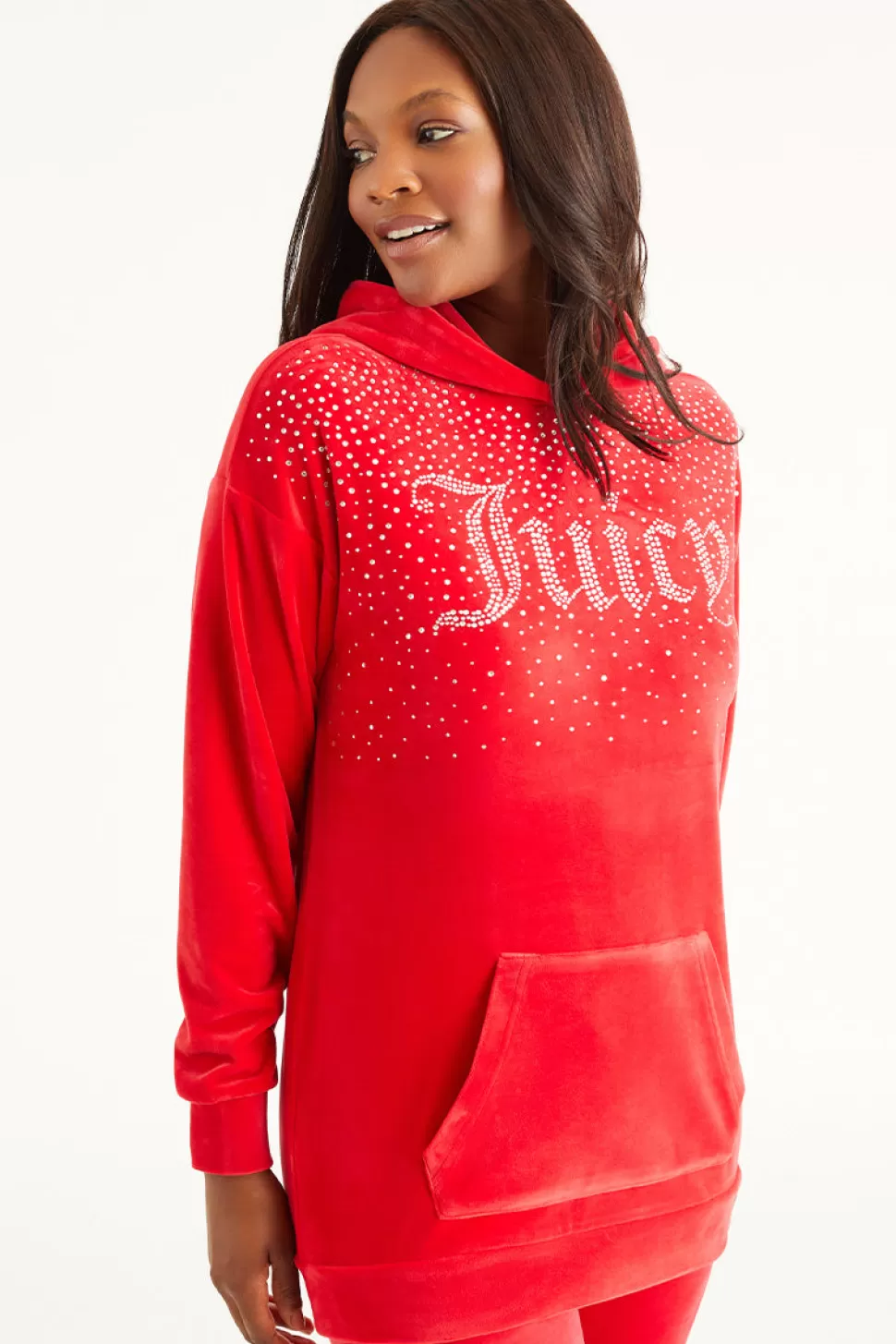 Juicy Couture Hoodies & Jackets^Oversized Big Bling Hoodie with Rhinestones