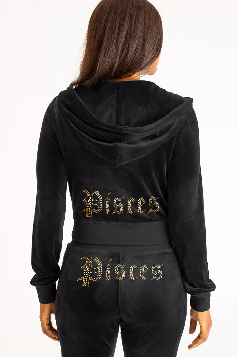 Juicy Couture Pisces^Pisces Big Bling Velour Hoodie