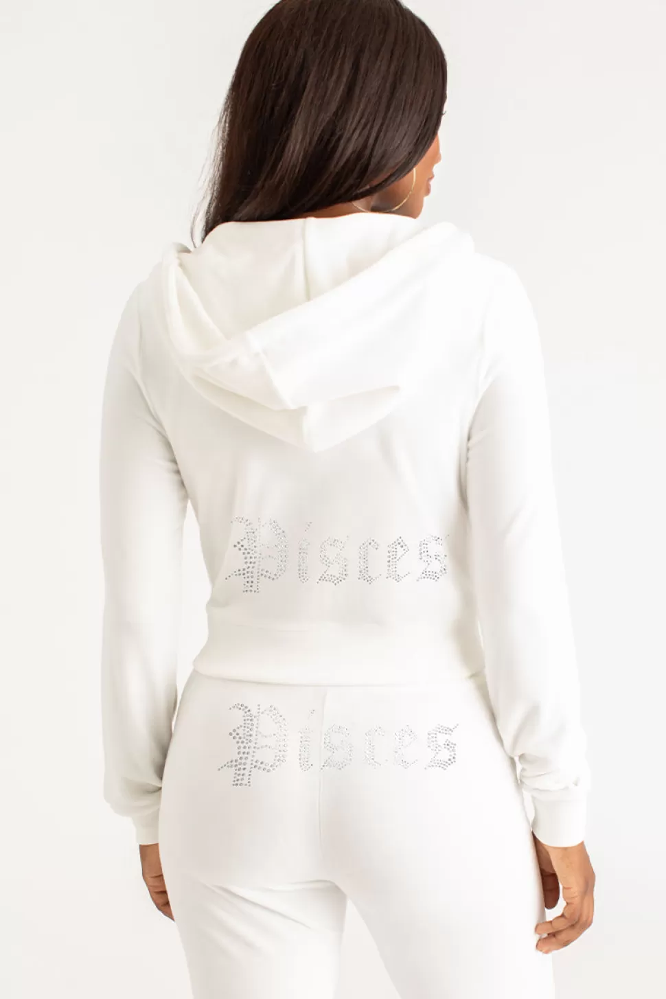 Juicy Couture Pisces^Pisces Big Bling Velour Hoodie