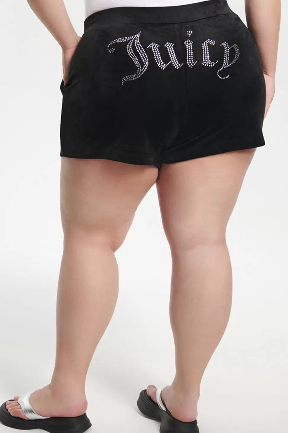 Juicy Couture Shorts | Track Pants^Plus-Size Big Bling Velour Shorts