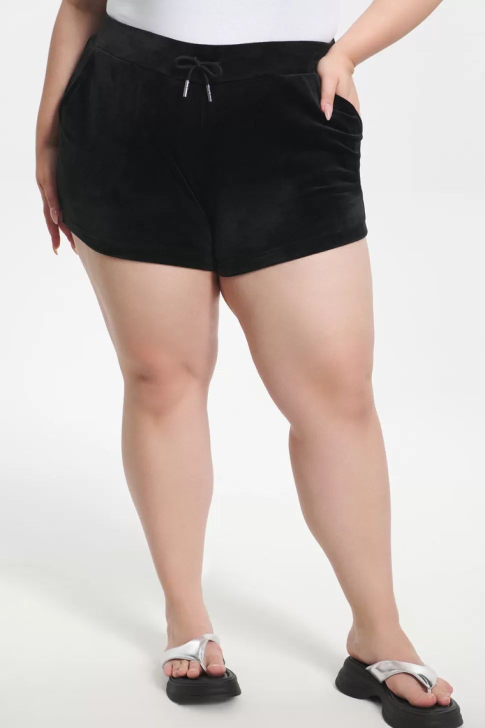 Juicy Couture Shorts | Track Pants^Plus-Size Big Bling Velour Shorts