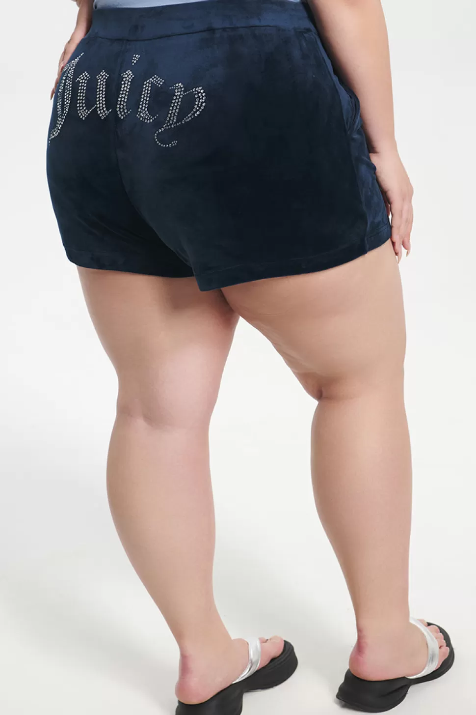 Juicy Couture Shorts | Track Pants^Plus-Size Big Bling Velour Shorts