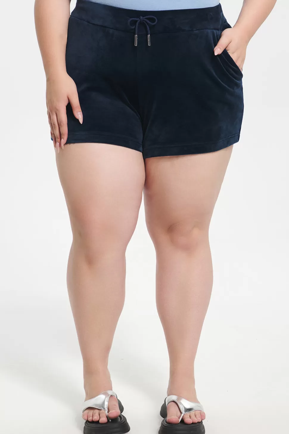 Juicy Couture Shorts | Track Pants^Plus-Size Big Bling Velour Shorts