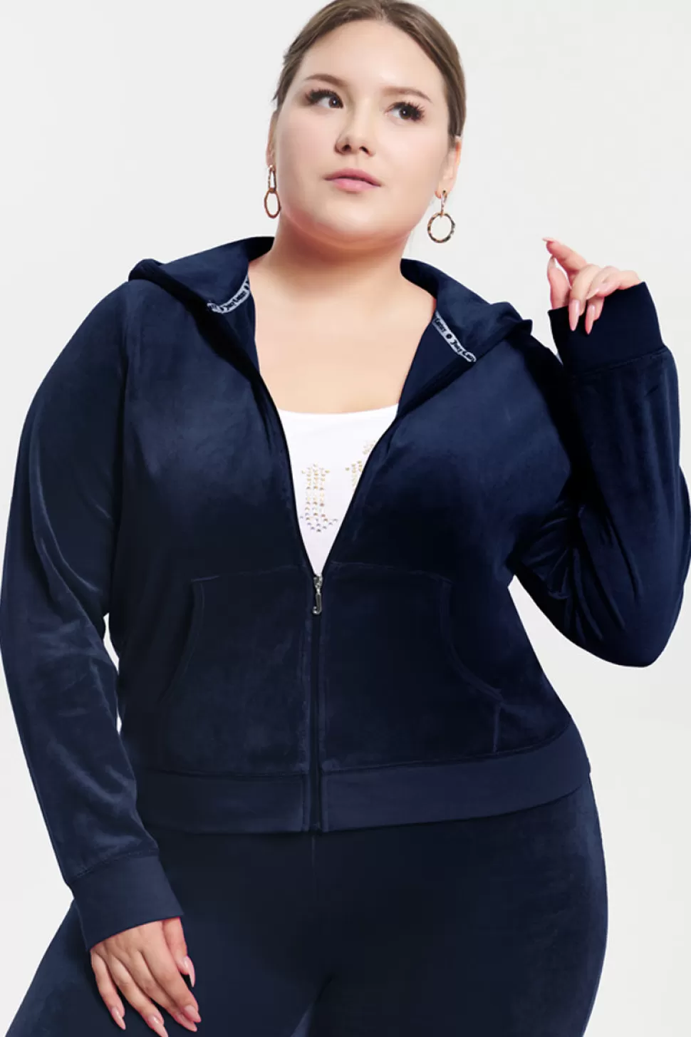 Juicy Couture Hoodies & Jackets | Track Tops^Plus-Size Classic Cotton Velour Hoodie