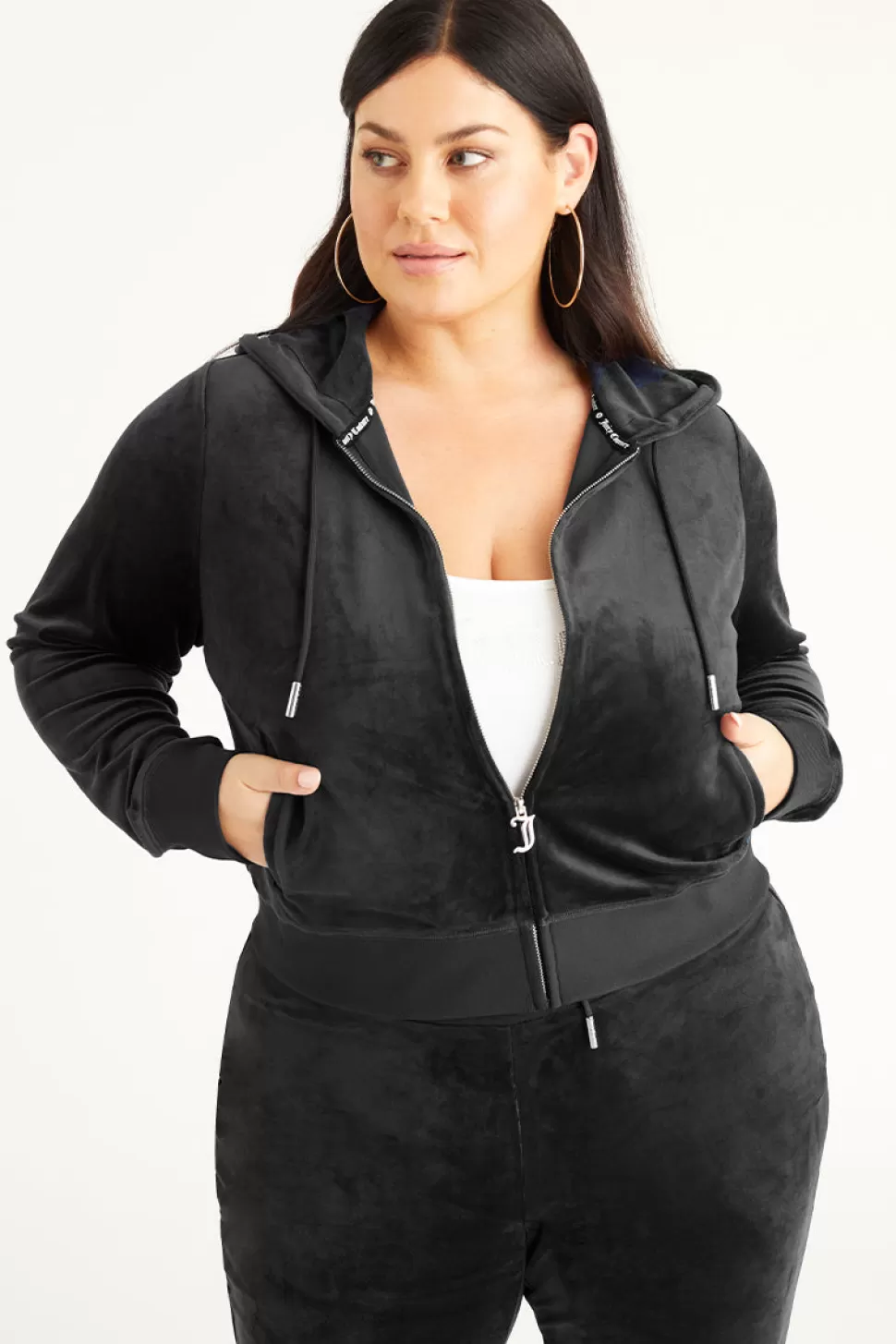 Juicy Couture Hoodies & Jackets | Bling Sets^Plus-Size OG Big Bling Velour Hoodie