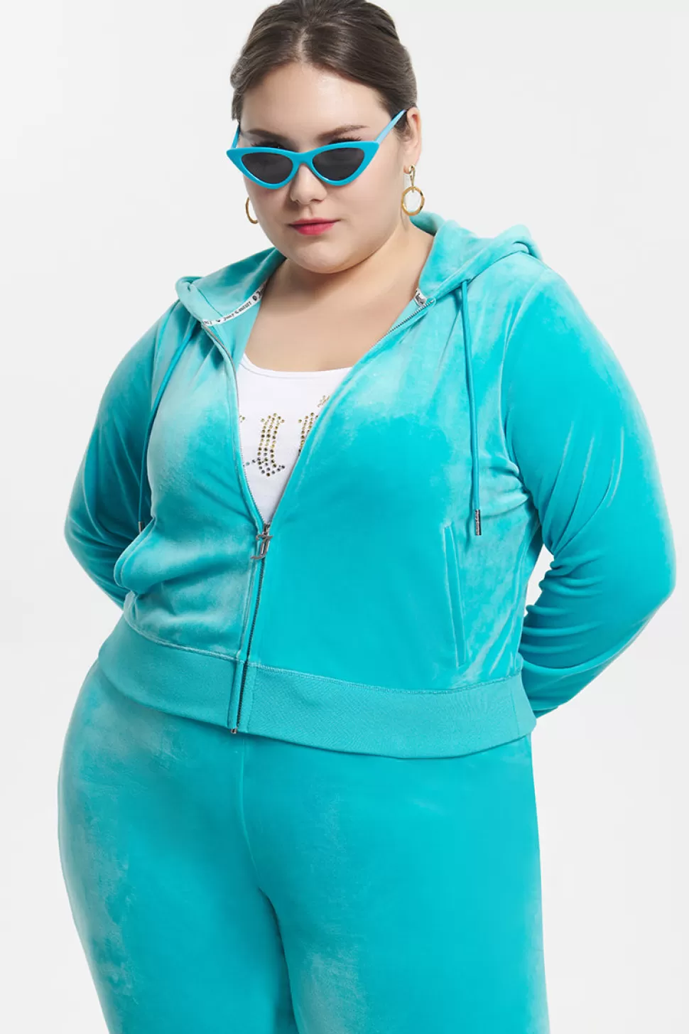 Juicy Couture Hoodies & Jackets | Bling Sets^Plus-Size OG Big Bling Velour Hoodie