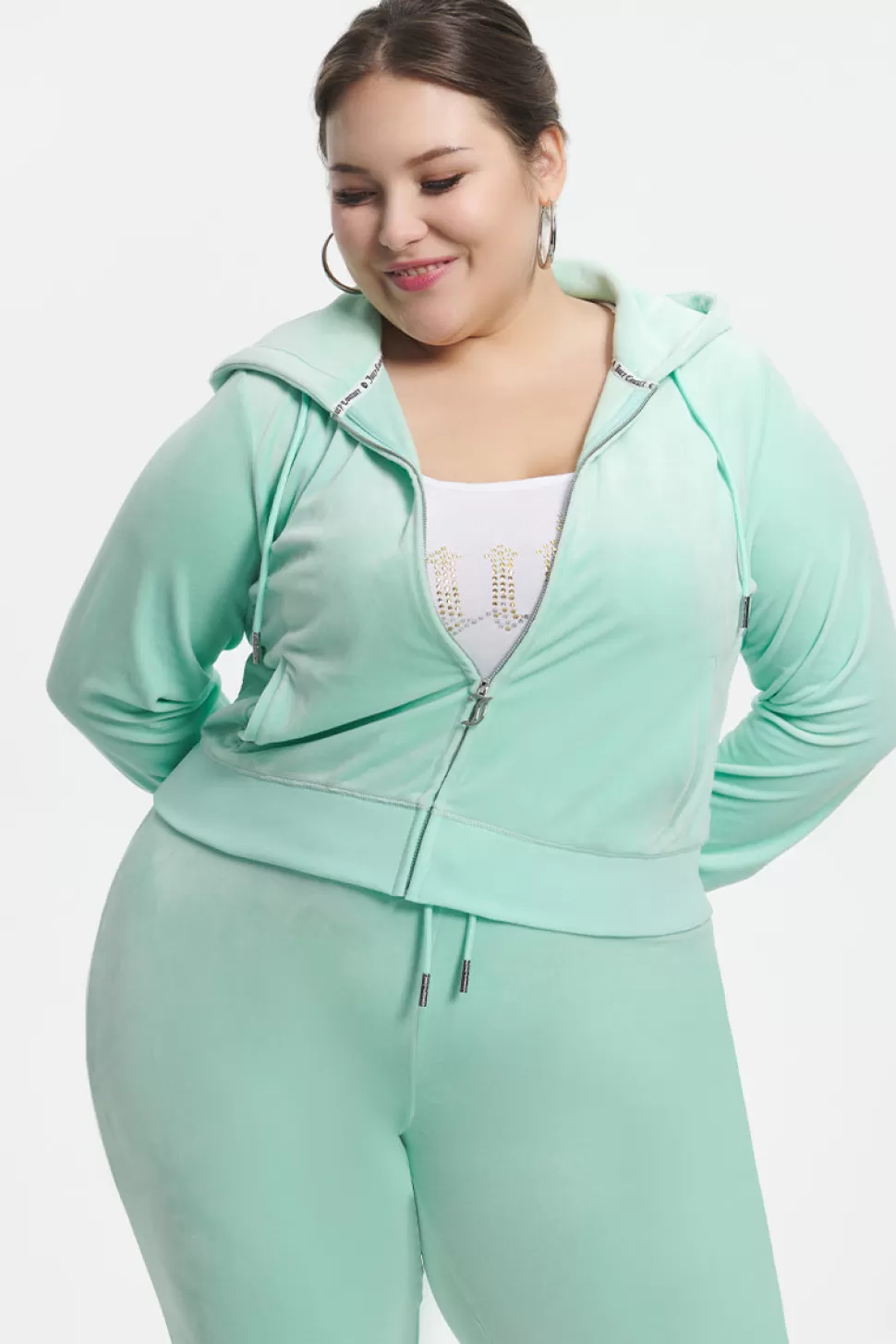 Juicy Couture Hoodies & Jackets | Bling Sets^Plus-Size OG Big Bling Velour Hoodie