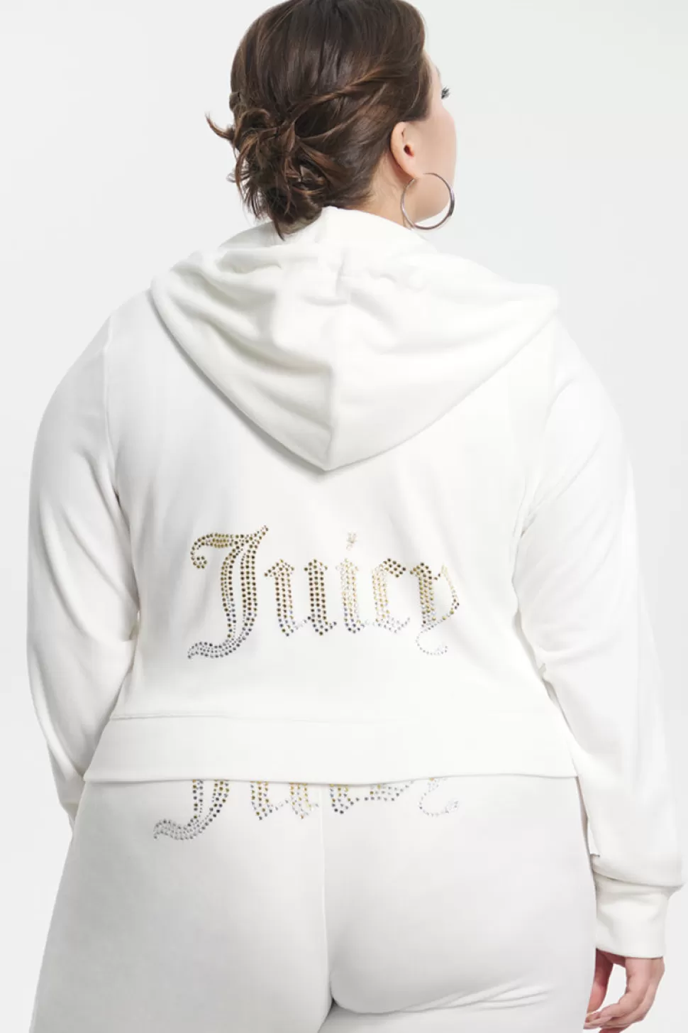 Juicy Couture Bling Sets | Track Tops^Plus-Size Ombre Big Bling Velour Hoodie