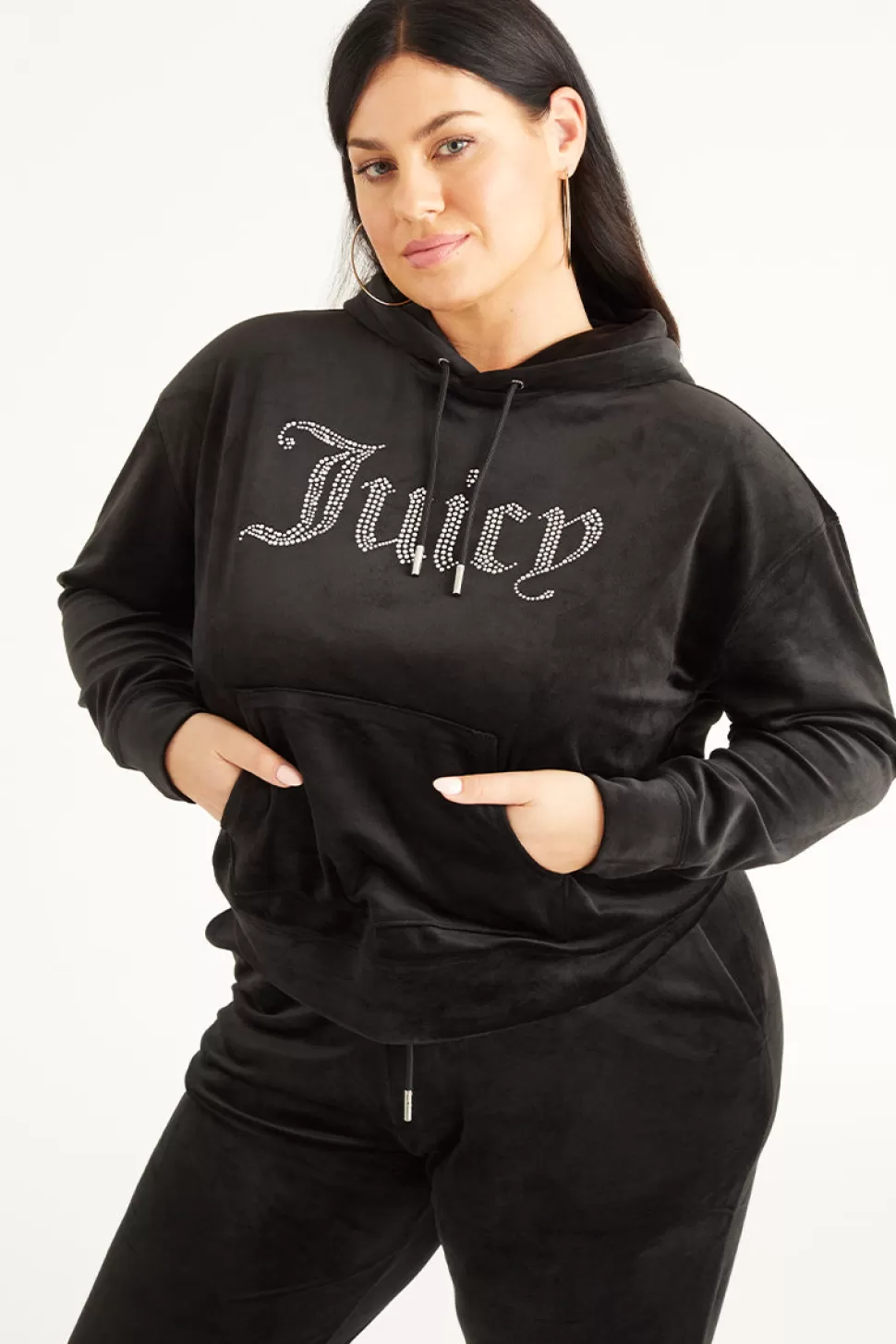 Juicy Couture Hoodies & Jackets | Track Tops^Plus-Size Oversized Bling Big Velour Hoodie