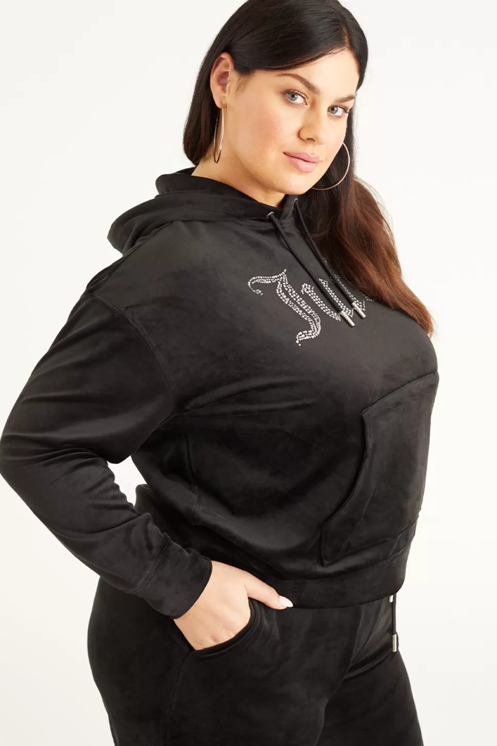 Juicy Couture Hoodies & Jackets | Track Tops^Plus-Size Oversized Bling Big Velour Hoodie