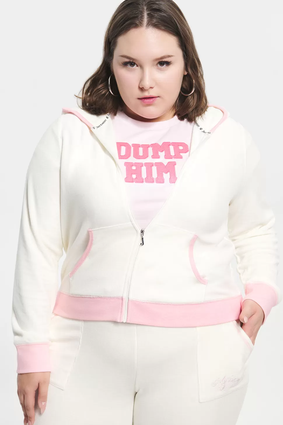 Juicy Couture Hoodies & Jackets | Track Tops^Plus-Size Sweetheart Cotton Velour Hoodie