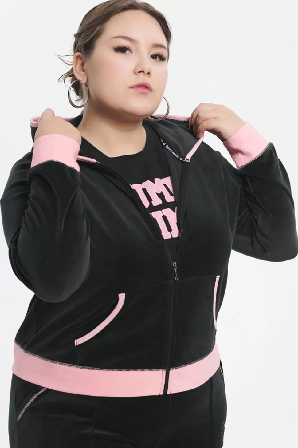 Juicy Couture Hoodies & Jackets | Track Tops^Plus-Size Sweetheart Cotton Velour Hoodie