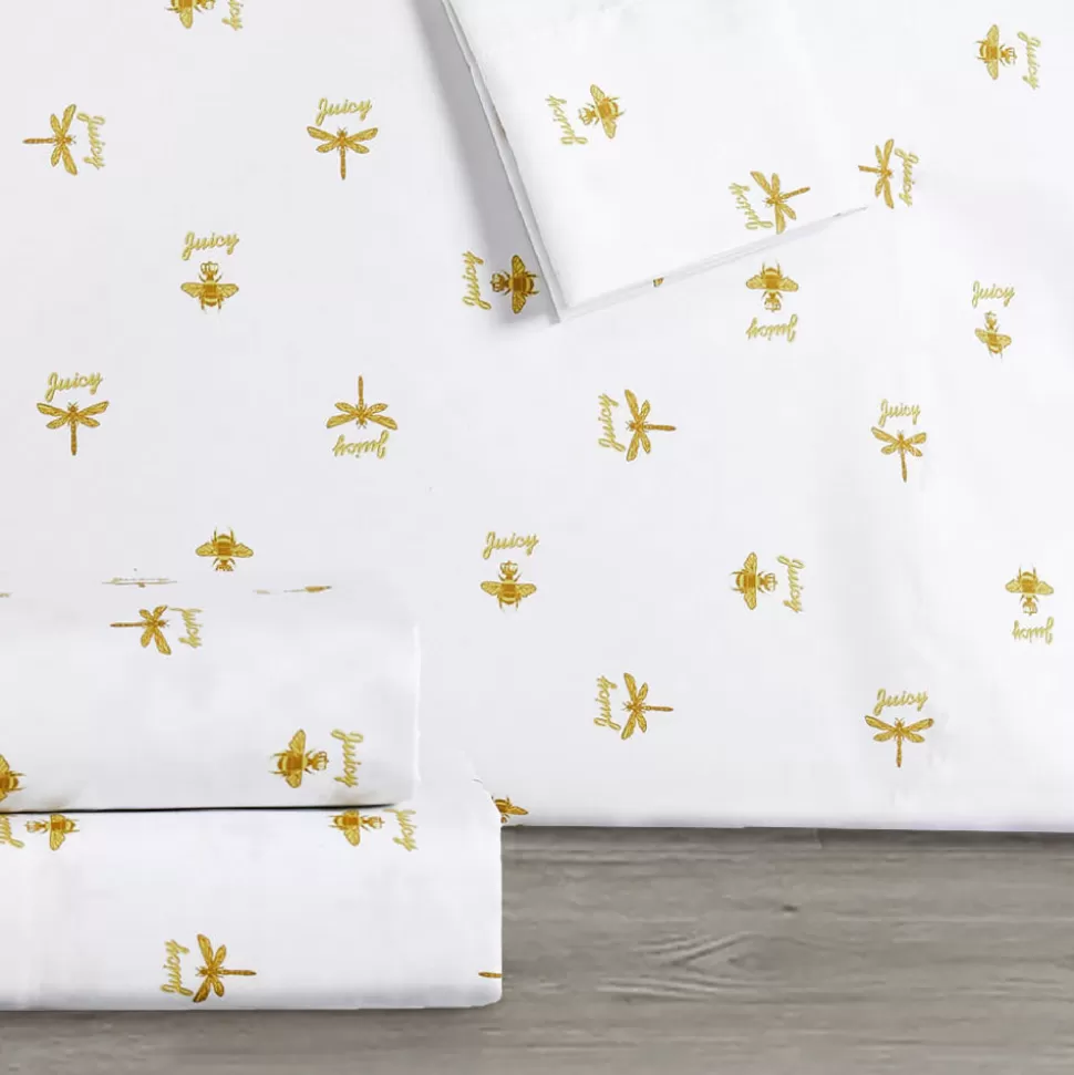 Juicy Couture Sheet Sets^Printed Microfiber Sheet Set