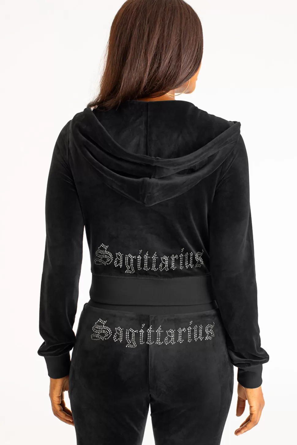 Juicy Couture Sagittarius^Sagittarius Big Bling Velour Hoodie