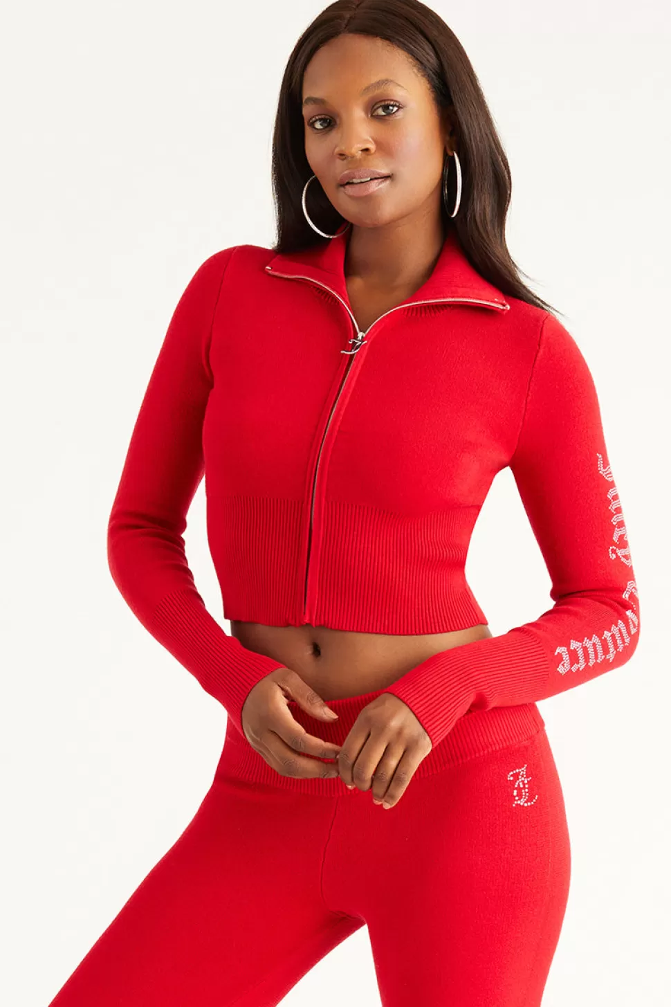 Juicy Couture Hoodies & Jackets^Small Bling Knit Cropped Jacket