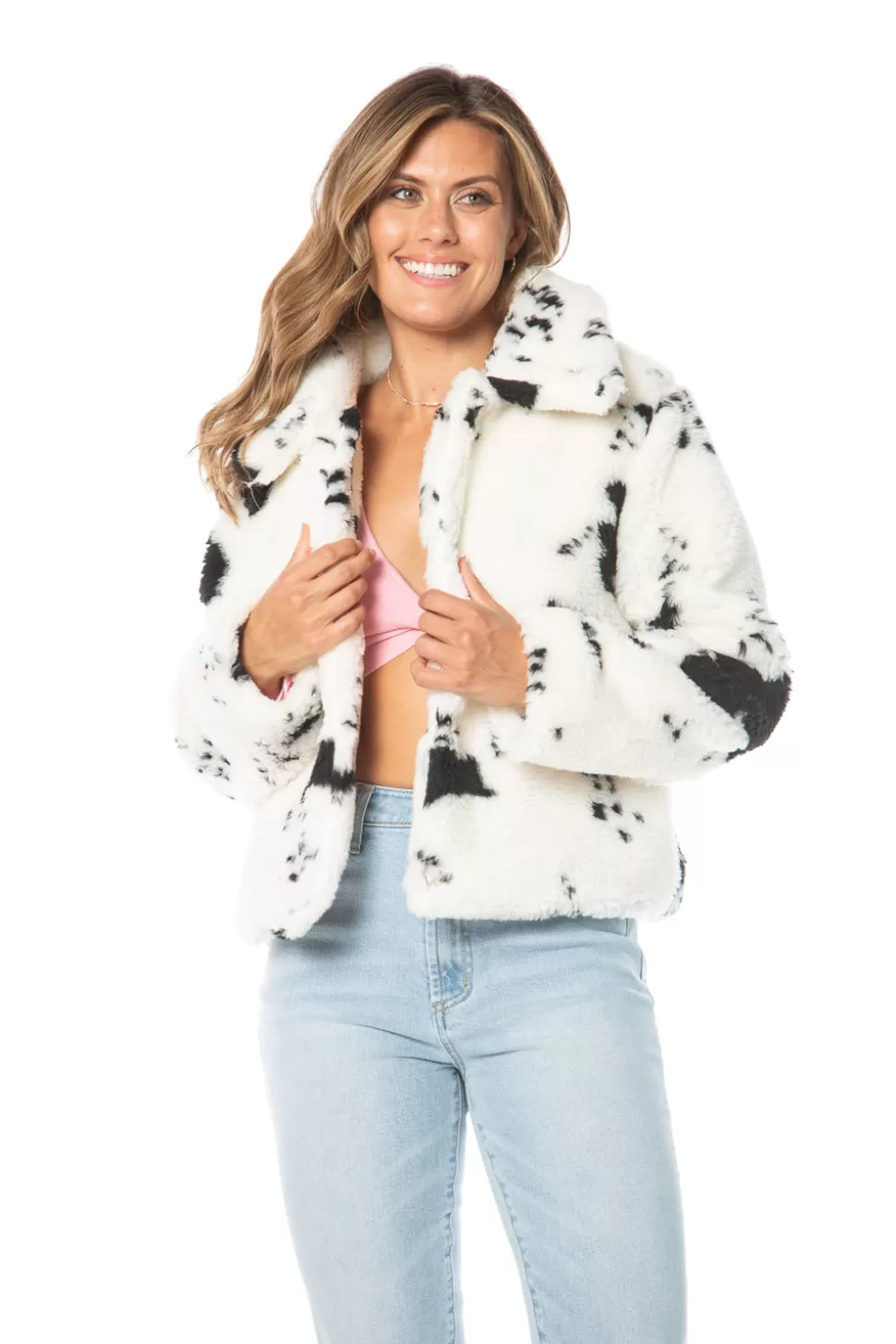 Juicy Couture Hoodies & Jackets^Spotted Faux Sherpa Jacket