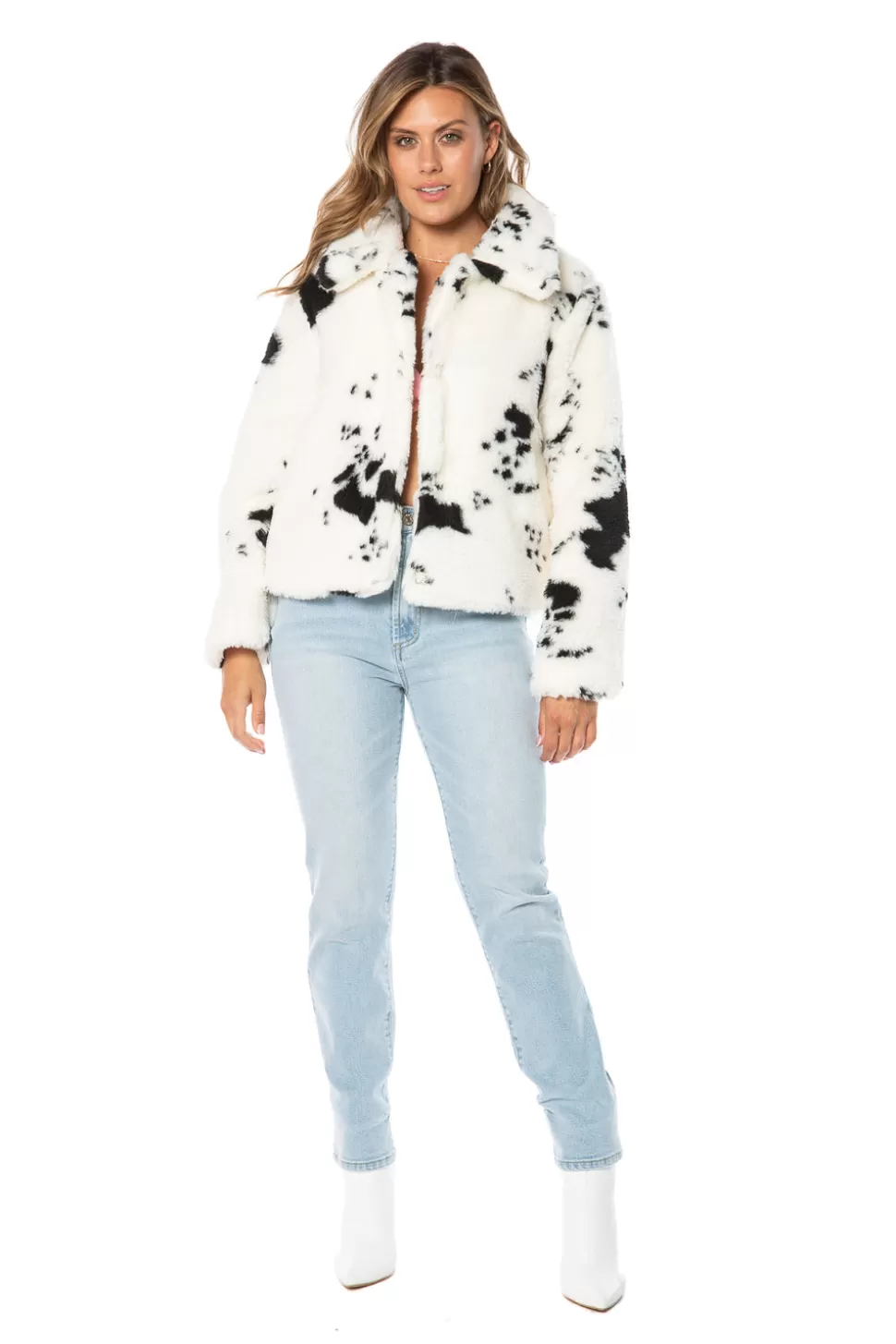 Juicy Couture Hoodies & Jackets^Spotted Faux Sherpa Jacket