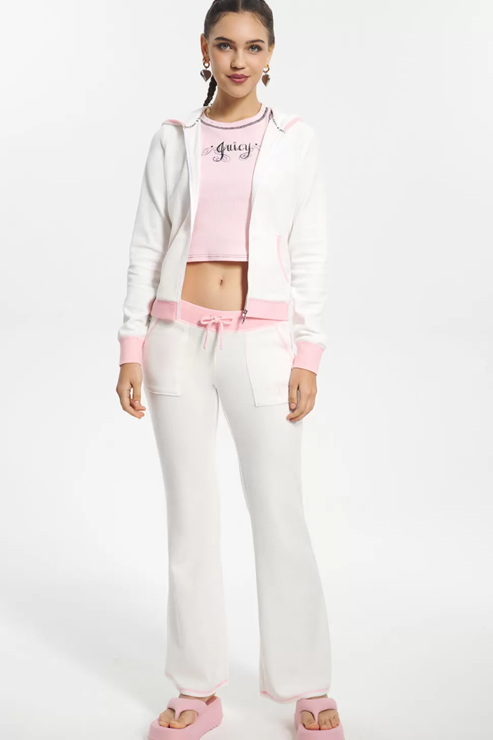 Juicy Couture Track Bottoms^Sweetheart Cotton Velour Track Pants