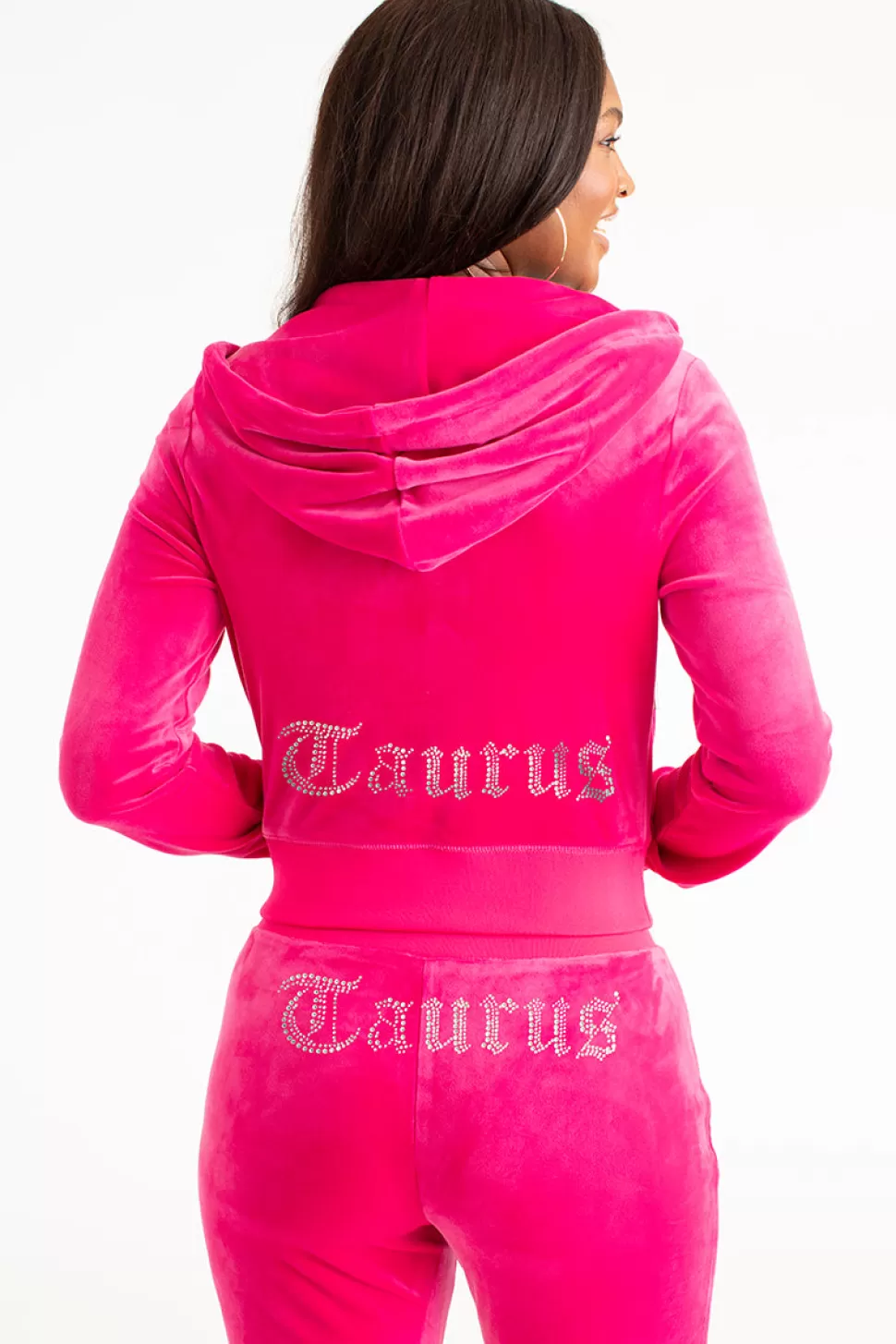 Juicy Couture Bling Sets | Track Tops^Taurus Big Bling Velour Hoodie