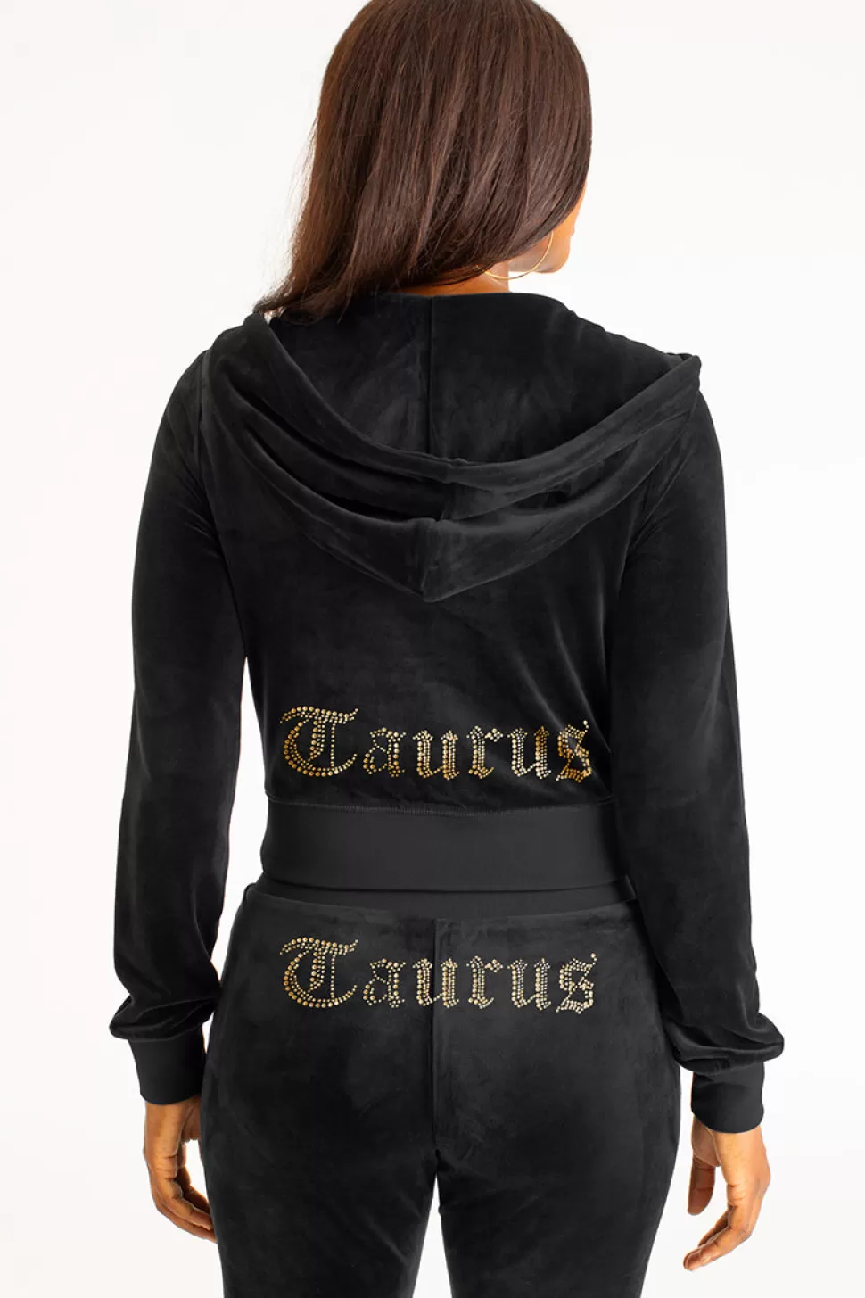 Juicy Couture Taurus^Taurus Big Bling Velour Hoodie