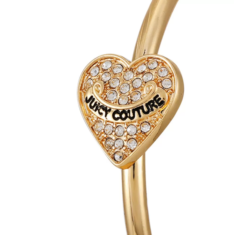 Juicy Couture Earrings^Thin Bling Heart Hoop Earrings